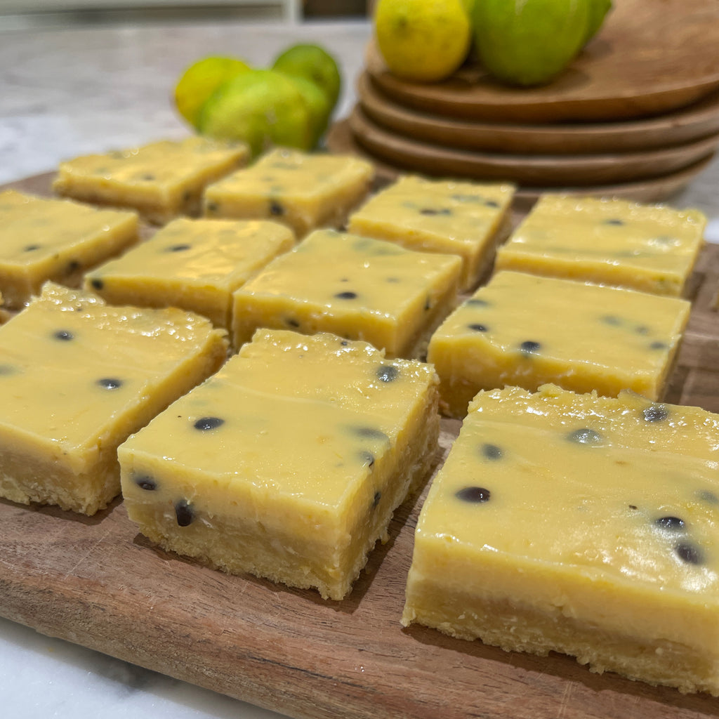 Passionfruit Slice | Deliciously creamy & tangy!